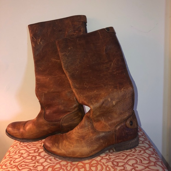 Frye Shoes - Frye Melissa Button Back Zip Tall Leather Boots
